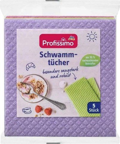 Серветки вологопоглинаючі dm Profissimo Schwammt&uuml;cher, 5 шт
