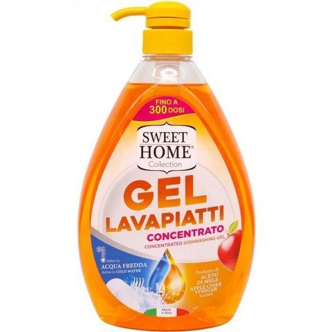 Засіб для миття посуду Sweet Home з яблучним оцтом 1 л