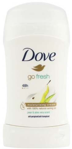 Антиперспірант-стік Dove Go Fresh Pear & Aloe Vera Scent з ароматом груші та алое вера, 40 мл