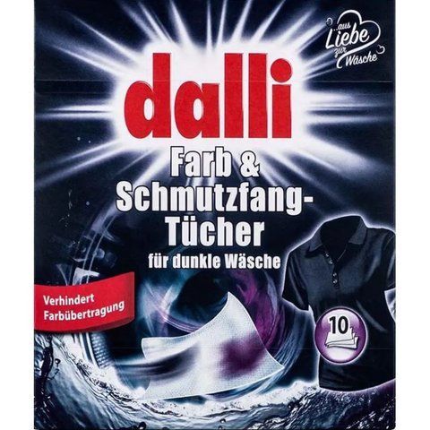 Серветки абсорбуючі для прання темних тканин Dalli Black 10 шт